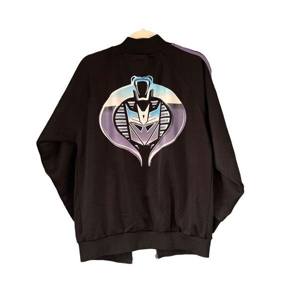 1608 TRANSFORMER Decepticon Black Purple Track Jacket Size Medium‎ - Picture 1 of 6